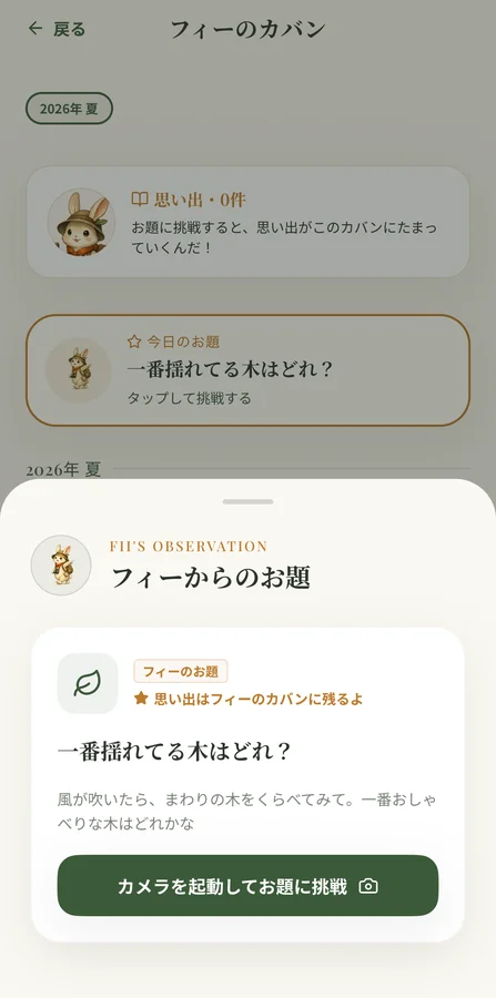 フィーのカバンの〈今日のお題〉